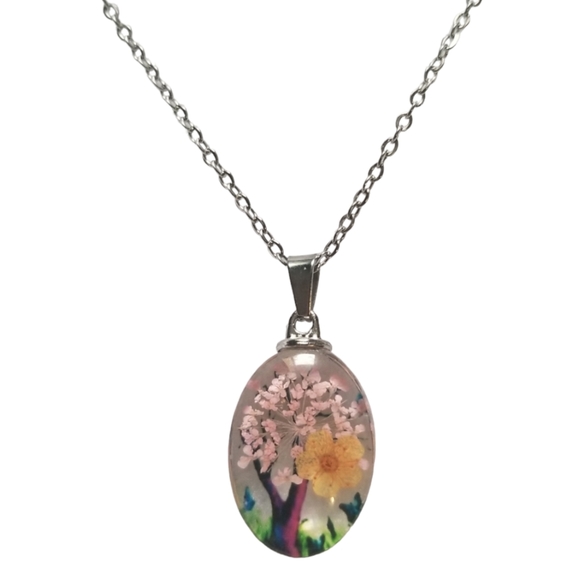 Handcrafted Floral Tree Necklace - Picture 2 of 4